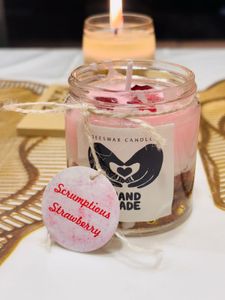 Strawberry Beeswax Candle