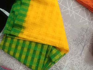 Yellow &amp; Green Saree