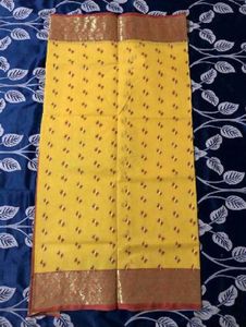 Yellow Floral Tant Saree