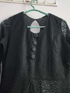 black midi dress