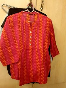 Bright Pretty Short Pure Cotton Kurti