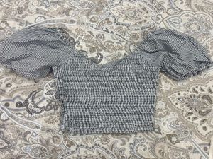 Striped Off Shoulder Crop Top