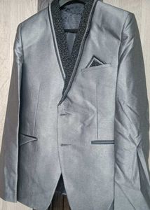 Stylish Grey Suit & Vest Set