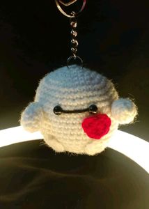 Crochet Baymax Keychain