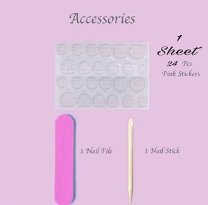 Peach Bow Nail Art Press Ons