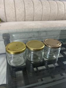 set of 8 Glass Jars