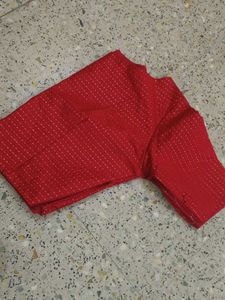 Red Boatneck Blouse
