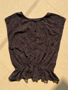 Sheer Lacey Black Top