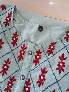 Pastel Embroidered Kurti