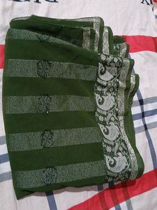 Green & Silver Sari