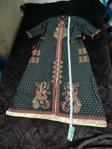 W Foli Print Black Kurti