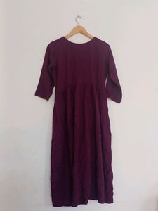Purple Embroidery Kurta