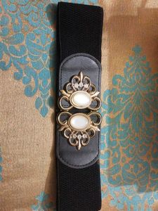 Black Belt with Rhinestone Detail