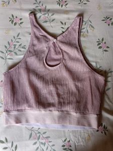 Pink Ribbed Tank Top