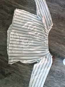 Striped Button-Down Top