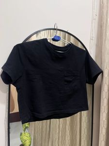 REMERA Korean Pocket Crop T-shirt