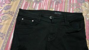 Distressed Black Jeans