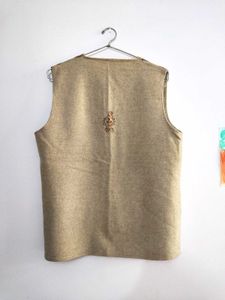 Embroidered Wool Vest