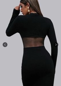 Chic Black Bodycon Mini Dress