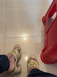 Floral pure leather Mules