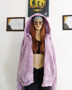 Lavender Fuzzy Hoodie