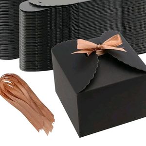 Small Black Gift Boxes With Red Ribbon