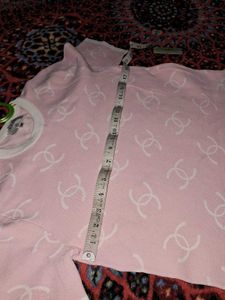 Chanel Pink Graphic T-Shirt Dress