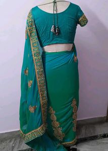 Elegant Green Saree