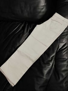 Off-White Cream Color Straight Fitted Trouser (Men