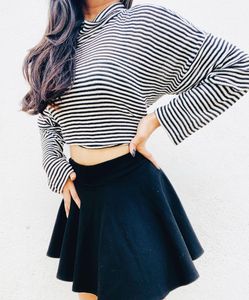 Striped Turtleneck Long Sleeve Top