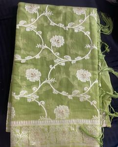 Green Floral Saree