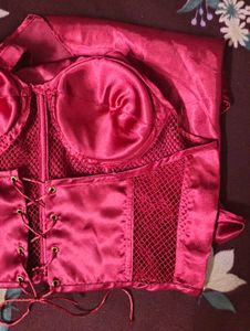 ❤️‍🔥Red Rhinestone Corset top❤️‍🔥