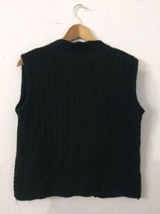 Vintage Black Knit Vest
