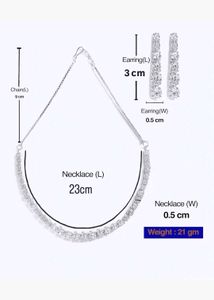 Yellow Chimes American Diamond Set Rhodium Plated
