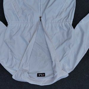 Fila White Windcheater Jacket For Mens And Womens