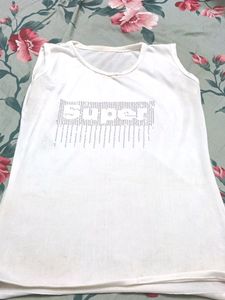 White Net Top For Under Jacket Or Look Sassy