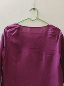Magenta W Kurta