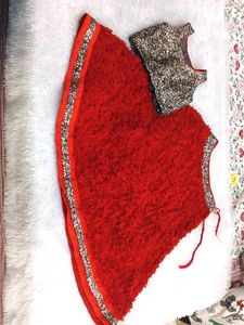 Indo Western Long Skirt And Crop Top