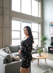 Floral Print Mini Dress (bust 32 to 34)