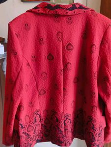 Red Embroidered Women's Jacket