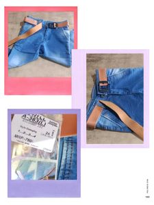 Blue Jeans with Belt - Size 24