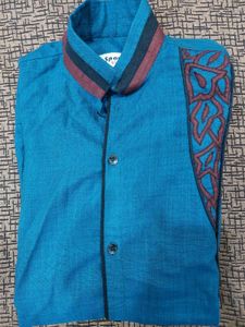 Sparkle Blue Patterned Shirt