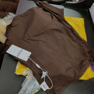 Brown Long Sleeve Top