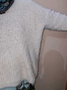 Cozy White Knit Sweater