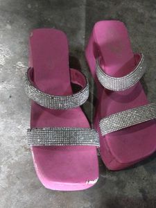 Pink Rhinestone Slides