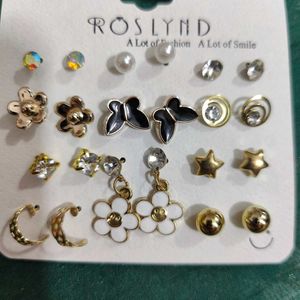 11 Stud Earrings Set