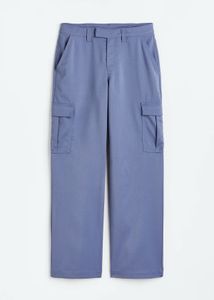 H&amp;M Blue Cargo Trouser High Waist