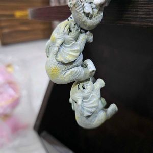3pcs/set Cute Elephant Figurines Crafts Home Decor