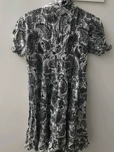Paisley Print Mini Shirt Dress