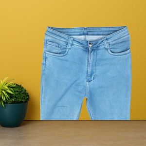 Women Blue Bootcut Jeans Size 30 (O-33)